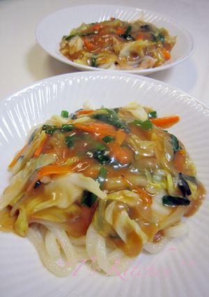コンソメ味の♪あんかけ焼きうどん-レシピのメイン写真