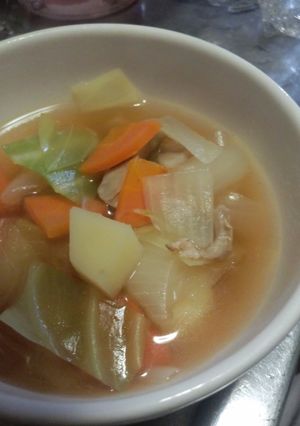 簡単♪野菜いっぱいコンソメスープ-レシピのメイン写真