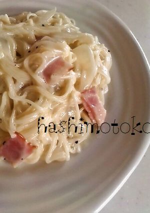 ヘルシー◎カルボ風素麺-レシピのメイン写真