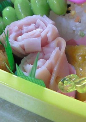 お弁当に〜＊ハムのお花　節約バージョン＊-レシピのメイン写真
