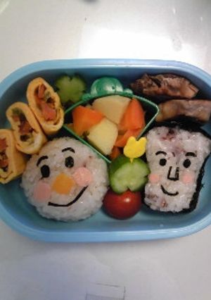 キャラ弁☆おにぎり3・アンパンマン-レシピのメイン写真