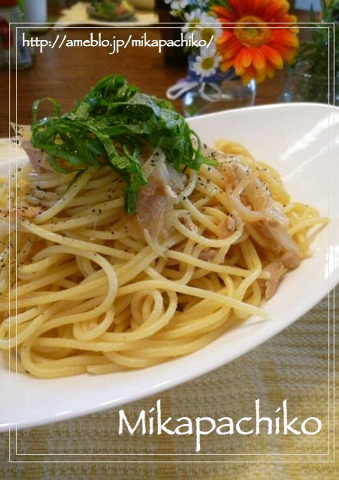 ☆新玉ねぎとツナの和風パスタ☆-レシピのメイン写真