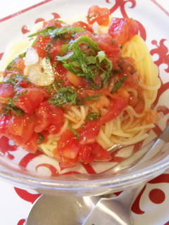 トマトと大葉の冷たいパスタ。-レシピのメイン写真