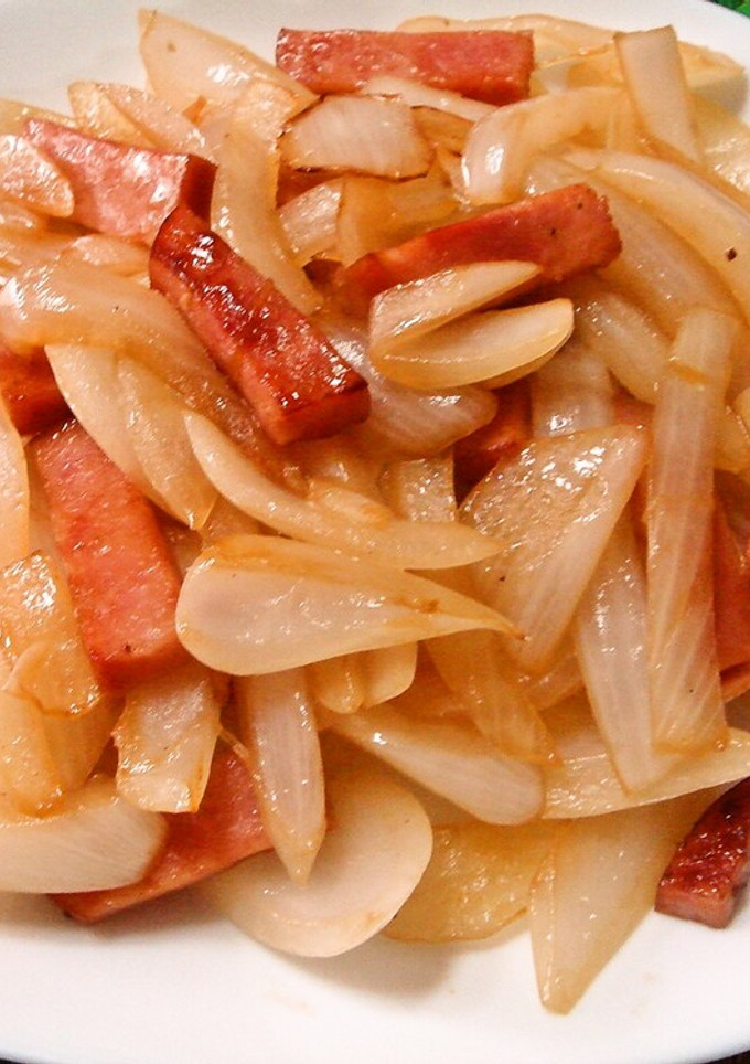 新玉ねぎとハムの炒め物-レシピのメイン写真