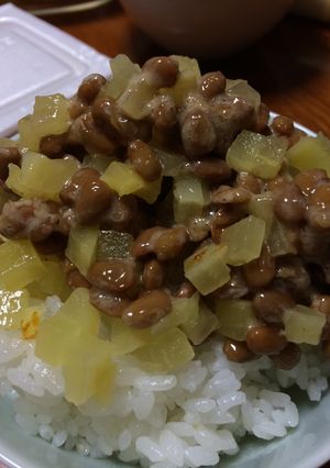 納豆たくあんご飯-レシピのメイン写真