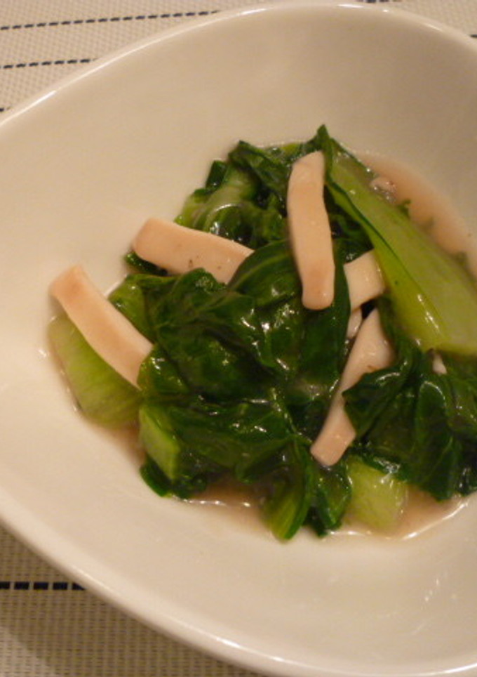 青梗菜とイカの中華炒め（とろみをつけて）-レシピのメイン写真