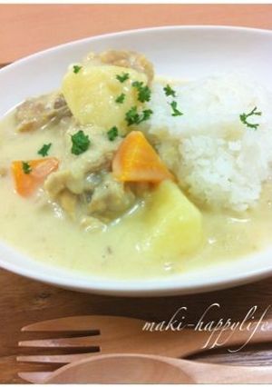 圧力鍋で簡単ホワイトカレー-レシピのメイン写真