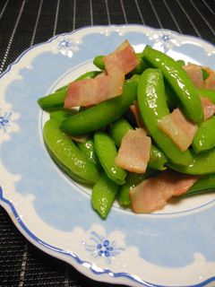 スナップえんどうとベーコンの炒め✿-レシピのメイン写真