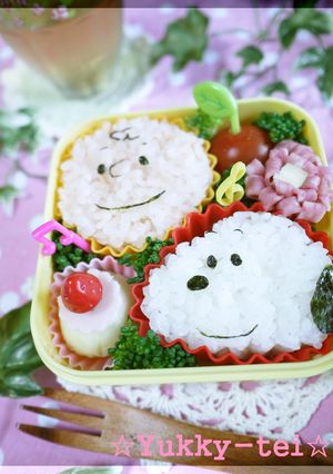 簡単キャラ弁☆カップスヌーピーチャーリー-レシピのメイン写真