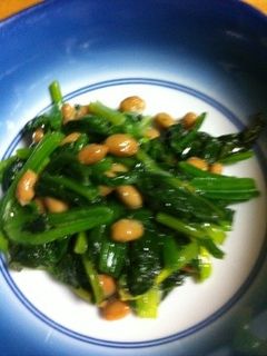 給食でも人気!ほうれん草の納豆和え-レシピのメイン写真