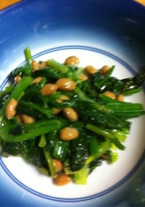 給食でも人気！ほうれん草の納豆和え-レシピのメイン写真