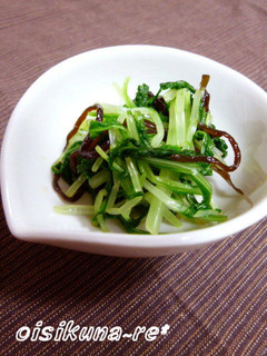 水菜と塩昆布の浅漬け-レシピのメイン写真