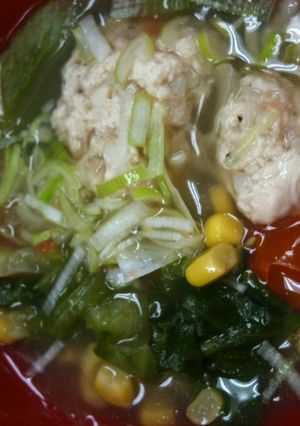 鶏団子とトマトのサッパリスープ-レシピのメイン写真