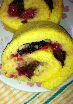 ひよこ豆クリームおからロールケーキ-レシピのメイン写真