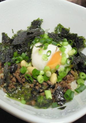 焼肉屋さん風★肉みそ温玉のっけご飯-レシピのメイン写真