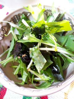 水菜とわかめのわさび和え-レシピのメイン写真