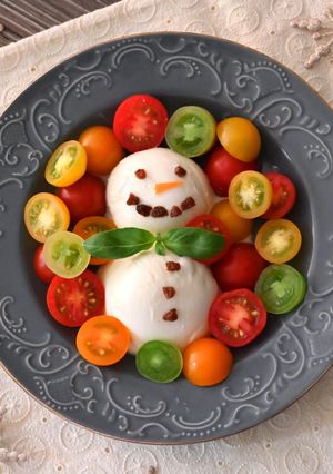 雪だるまカプレーゼ-レシピのメイン写真