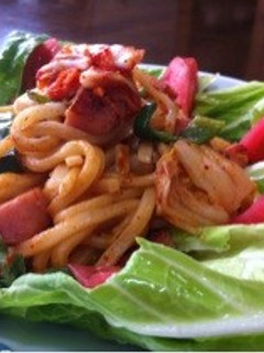 キムチ&スパムの焼うどん-レシピのメイン写真