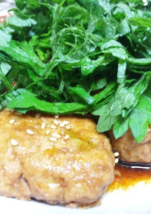 つくねの照り焼き大葉のせ-レシピのメイン写真