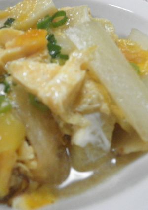 おふくろの味　大根と白ネギの卵とじ-レシピのメイン写真