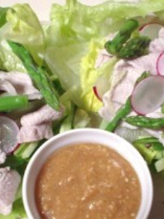 豚肉と野菜のごまみそソースがけ　冷しゃぶ-レシピのメイン写真