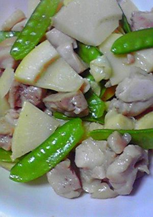 おかずに！酒の肴に！筍の鶏肉炒め-レシピのメイン写真