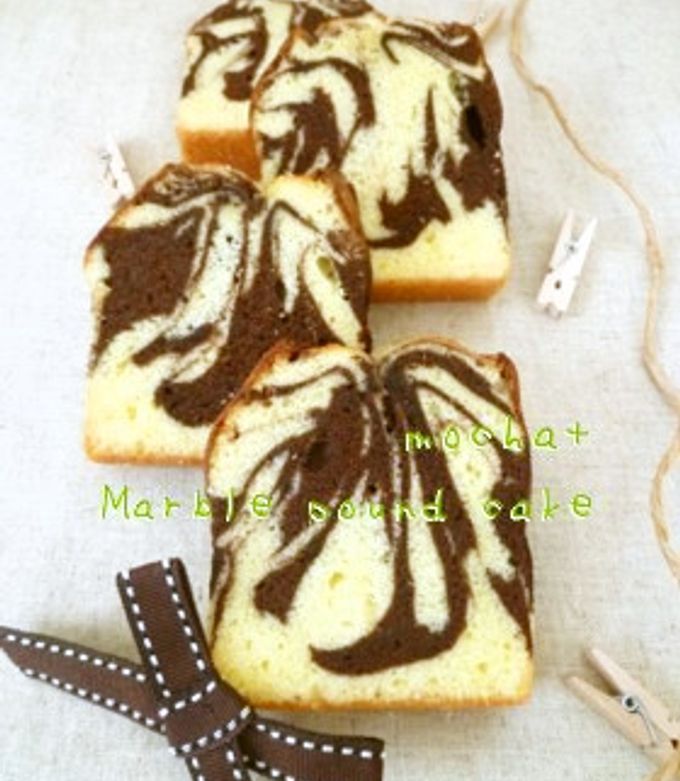 マーブルパウンドケーキ by mocha＋ 【クックパッド】 簡単おいしい