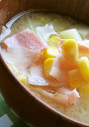 じゃがバタコーン✿のお味噌汁-レシピのメイン写真