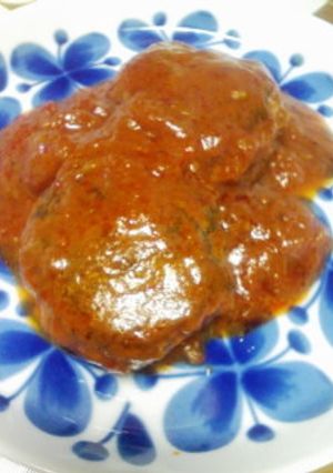 ハンバーグのトマトソース煮込み-レシピのメイン写真