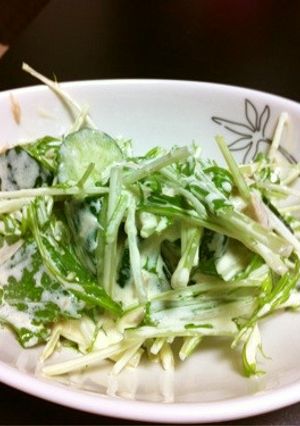 火いらず！ピリッとおいしい水菜サラダ☆-レシピのメイン写真