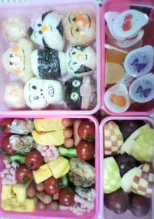 キャラ弁☆年中さん☆親子遠足-レシピのメイン写真