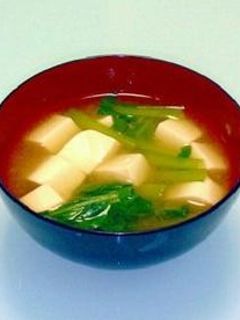 小松菜のお味噌汁-レシピのメイン写真