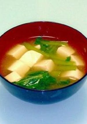 小松菜のお味噌汁-レシピのメイン写真