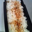 お弁当のふりかけ重ねご飯♥♥
