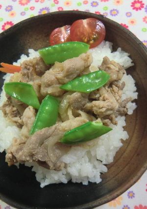 コンソメ風味の豚肉丼-レシピのメイン写真