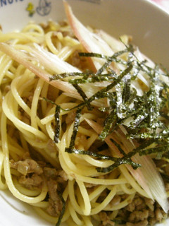 夏ランチ♪牛挽き肉と茗荷の生姜和風パスタ-レシピのメイン写真