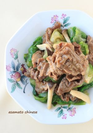 １個ぺろり♪レタス＆牛肉のオイソース炒め-レシピのメイン写真