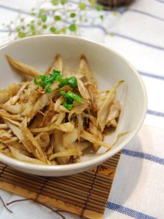 ごぼうと舞茸のにんにく炒め-レシピのメイン写真