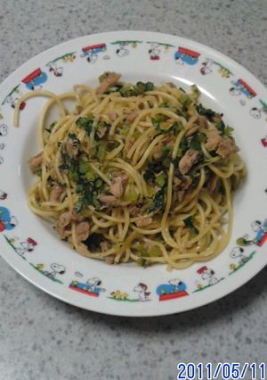 簡単！大根葉とツナの和風パスタ-レシピのメイン写真