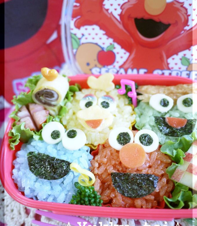 簡単キャラ弁☆カップでセサミファミリー♪-レシピのメイン写真