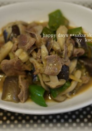 茄子と豚肉の香り味噌炒め-レシピのメイン写真