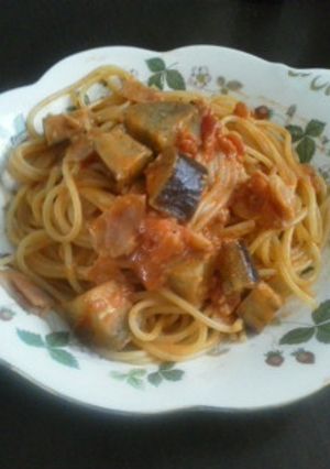 ナスとベーコンのクリームチーズパスタ-レシピのメイン写真