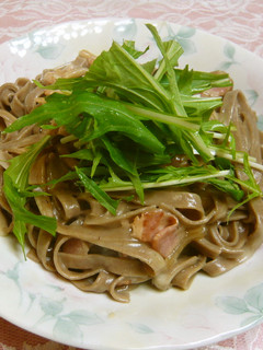 蕎麦パスタで和風フェットチーネ-レシピのメイン写真