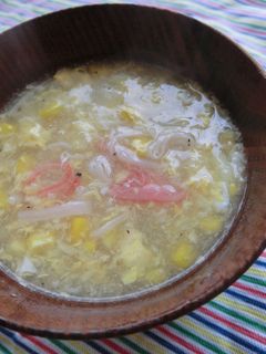 クリームコーン缶で中華風コーンスープ*-レシピのメイン写真