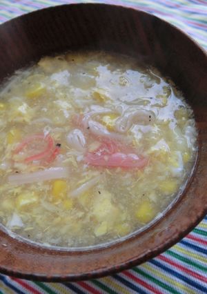 クリームコーン缶で中華風コーンスープ*-レシピのメイン写真