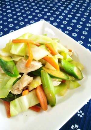学校給食のアスパラとキャベツのソテー✽-レシピのメイン写真