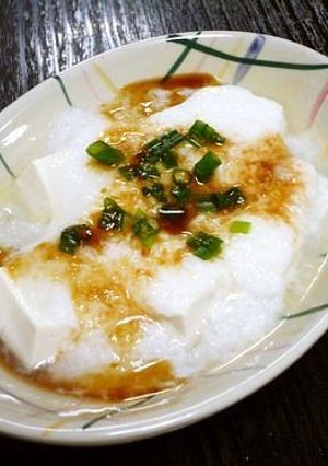 レンジで１人分♪豆腐の山かけ蒸し-レシピのメイン写真