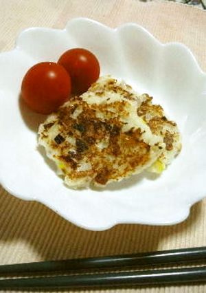 もちもち食感　長芋とちくわの落とし焼き-レシピのメイン写真