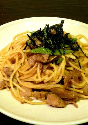 豚肉とごぼうのパスタ-レシピのメイン写真