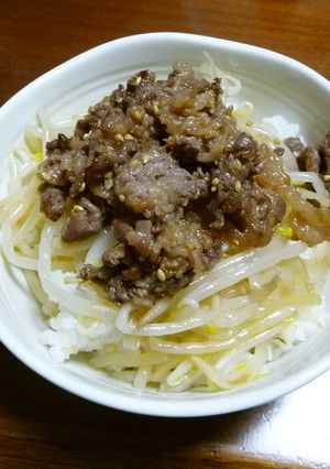 旨っ!もやし牛飯(もやしの黄金レシピ③)-レシピのメイン写真